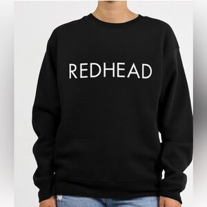 Brunette the label NWT ‘Redhead’ black sweatshirt Sz XS oversized